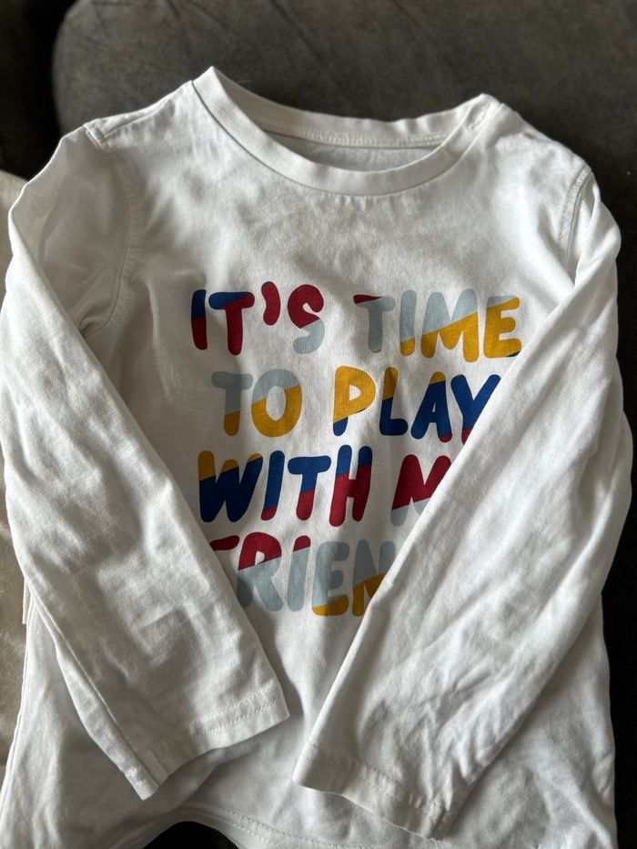 Lot 2 t shirt manche longue - photo numéro 2