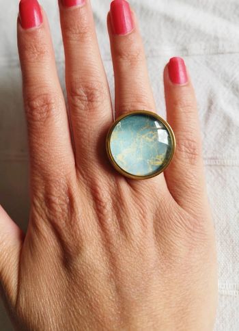 bague ajustable en acier inoxydable doré