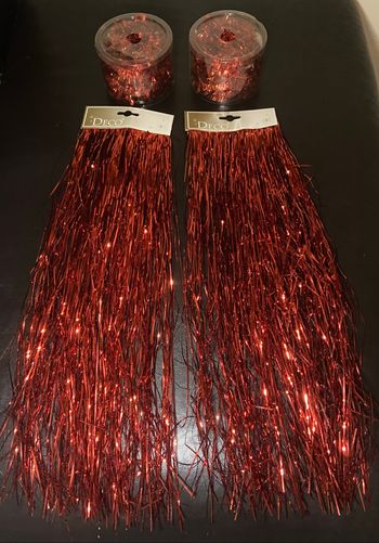 Lot de décorations rouges de Noël