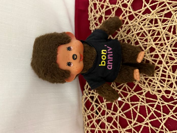 Peluche Singe Kiki tee shirt Bon Anniv NOUNOURS AJENA - photo numéro 5