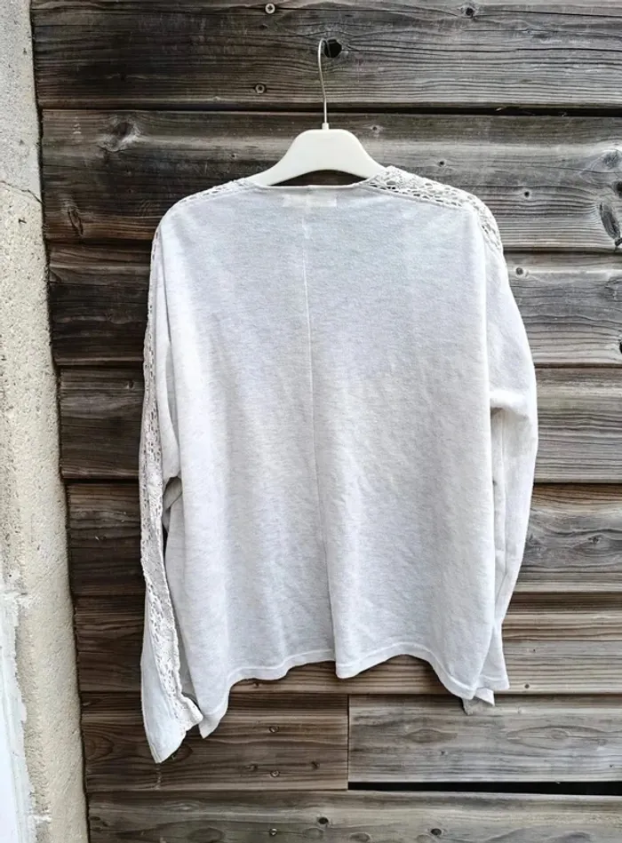 Cardigan blanc dentelle sur es longueur de bras 16 ans Gémo - photo numéro 2