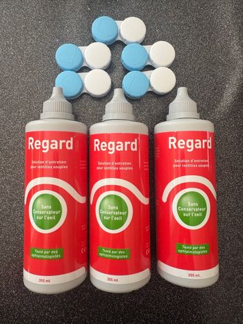 Lot 3 solution lentilles regard et étuis 