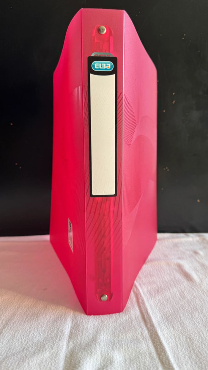 Classeur 4 anneaux Elba rose - photo numéro 2