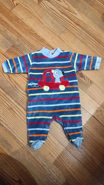 Pyjama velours garçon, 1 mois