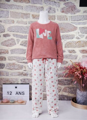 Pyjama en velours Cœur et L9ve Fille taille 12 ans marque TAO 🦜