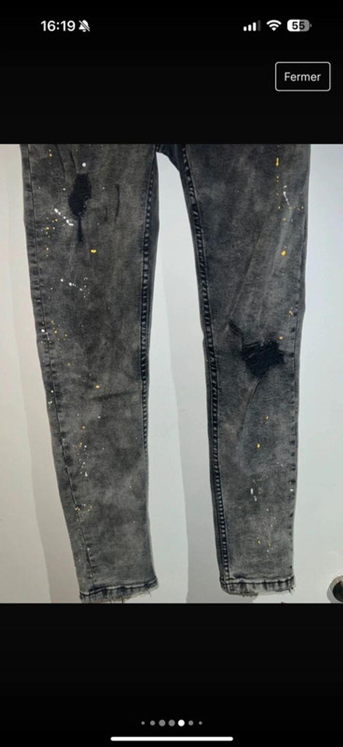 Jean slim troué Zara taille 11/12 ans 152 cm - photo numéro 5