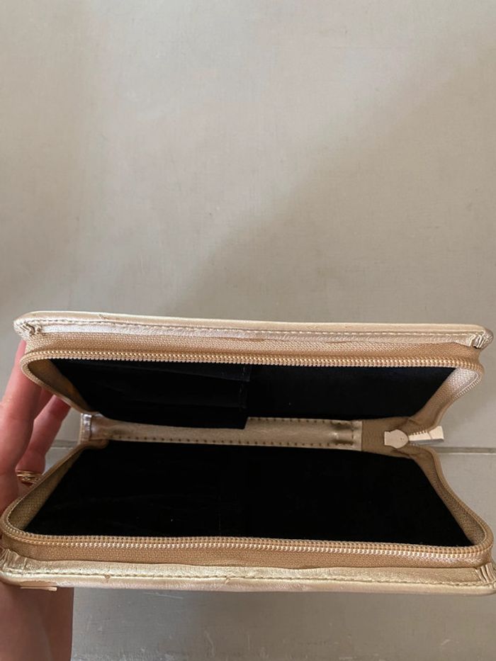 Swarovski pochette maquillage ou bijoux dorée avec brillants - photo numéro 7