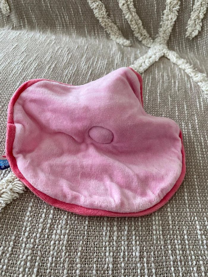 Peluche doudou plat 19cm sucre d’orge poupée fille rose très bon état - photo numéro 3