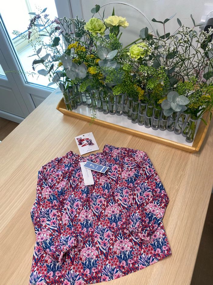 Adorable blouse liberty neuve jacadi - photo numéro 2