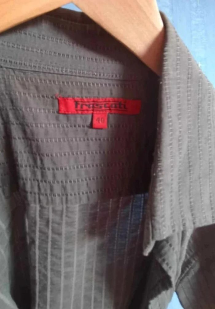 chemise manches longues noire rayé noire taille 40 L·Très bon état·Frascati - photo numéro 2