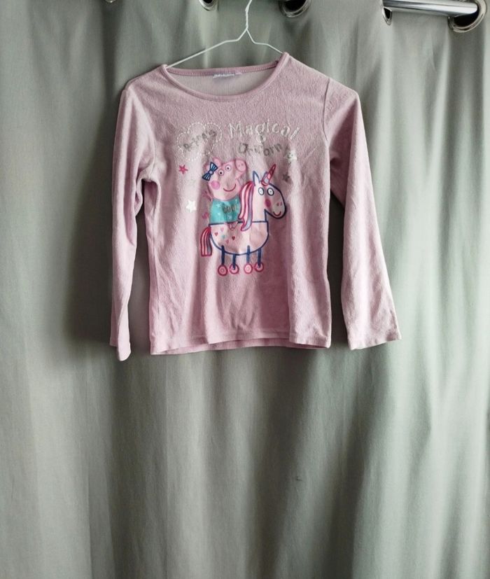Haut pyjama fille Peppa pig licorne