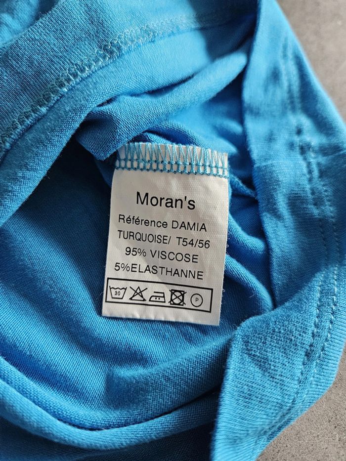 Tunique fluide débardeur femme grande taille - Taille 54/56 - Moran's - Turquoise - photo numéro 4