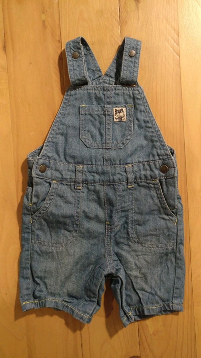 Salopette jean bleu taille 9 mois Vertbaudet