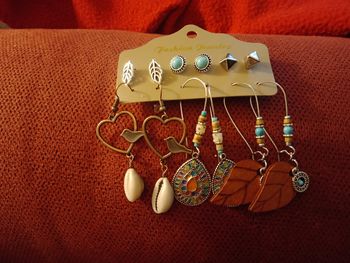 Lot 6 paires boucles d'oreilles