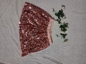 Jupe 10 ans sequins rose 10 c84