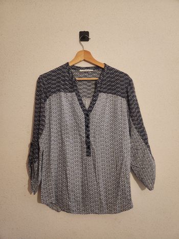 Blouse imprimée bleue Sud Express T.M - fluide & élégante