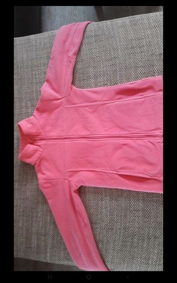 Polaire rose avec fermeture