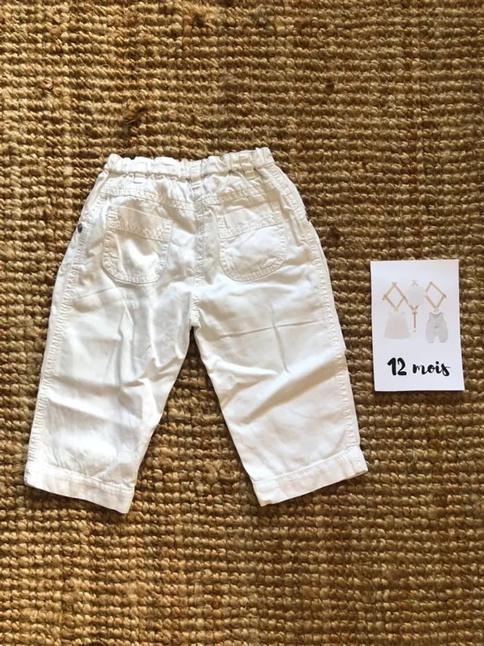 Pantalon blanc Petit Bateau - photo numéro 2