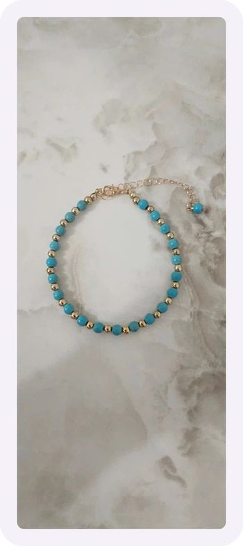 Bracelet en acier inoxydable et à perles
