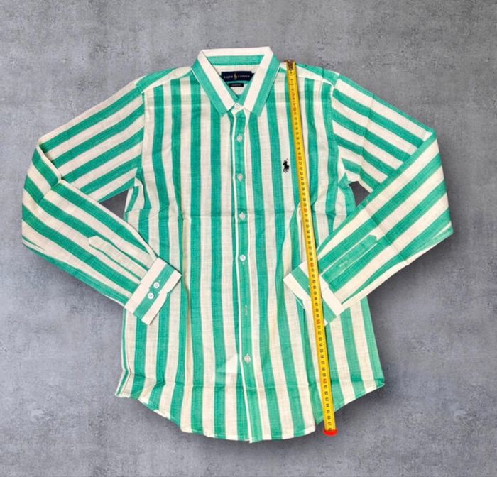 Chemise Ralph Lauren Lin avec bande vertes - photo numéro 8