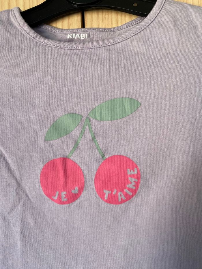 T-shirt cerise « je t’aime » Kiabi 18 mois - photo numéro 2