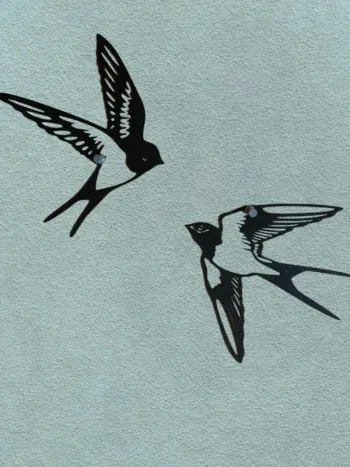 hirondelles décoration murale