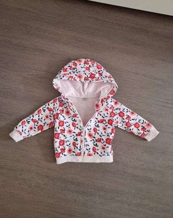 Gilet zipp fleuri