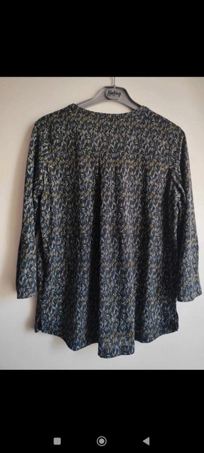 Blouse noire à motifs imprimés taille M Gémo - photo numéro 2