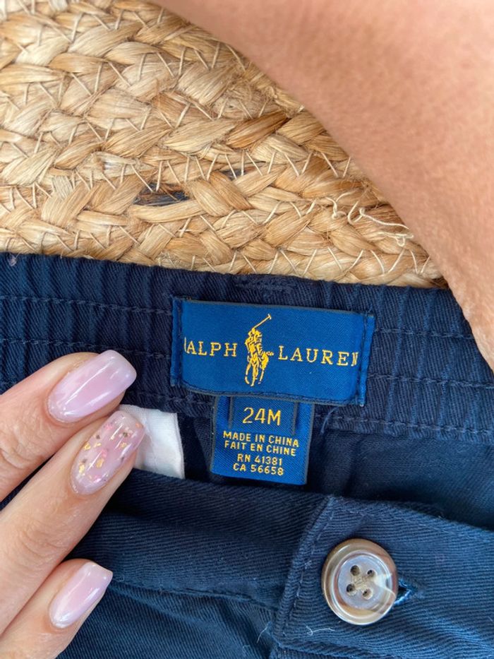 Pantalon avec ceinture garçon 24 mois polo Ralph Lauren - photo numéro 2