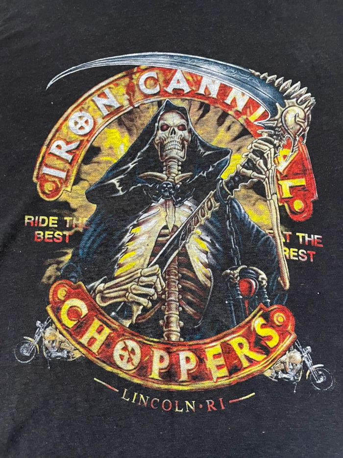 T-shirt rock oversize Iron Cannibal gros imprimé streetwear hip-hop y2k skater taille L - photo numéro 2