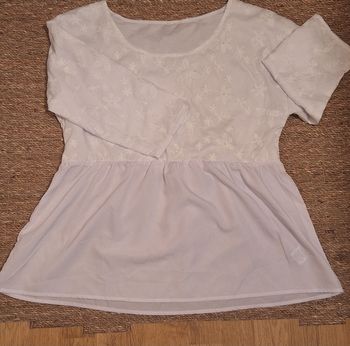 Blouse bi matière