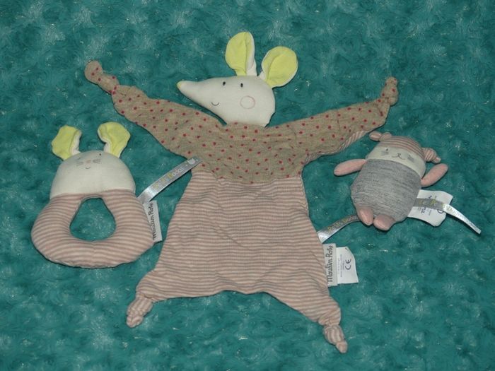 Doudou plat souris les petits dodos Moulin roty 🐭tbe