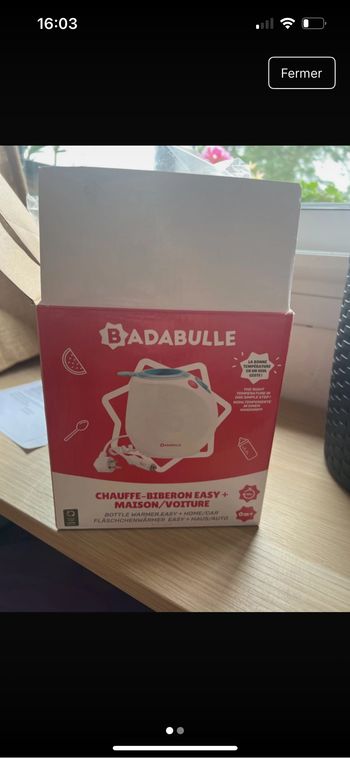 Chauffe biberon avec adaptateur voiture