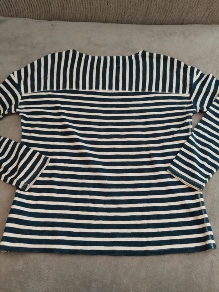 Tee shirt femme manches longues marinière tommy Hilfiger taille M - photo numéro 3