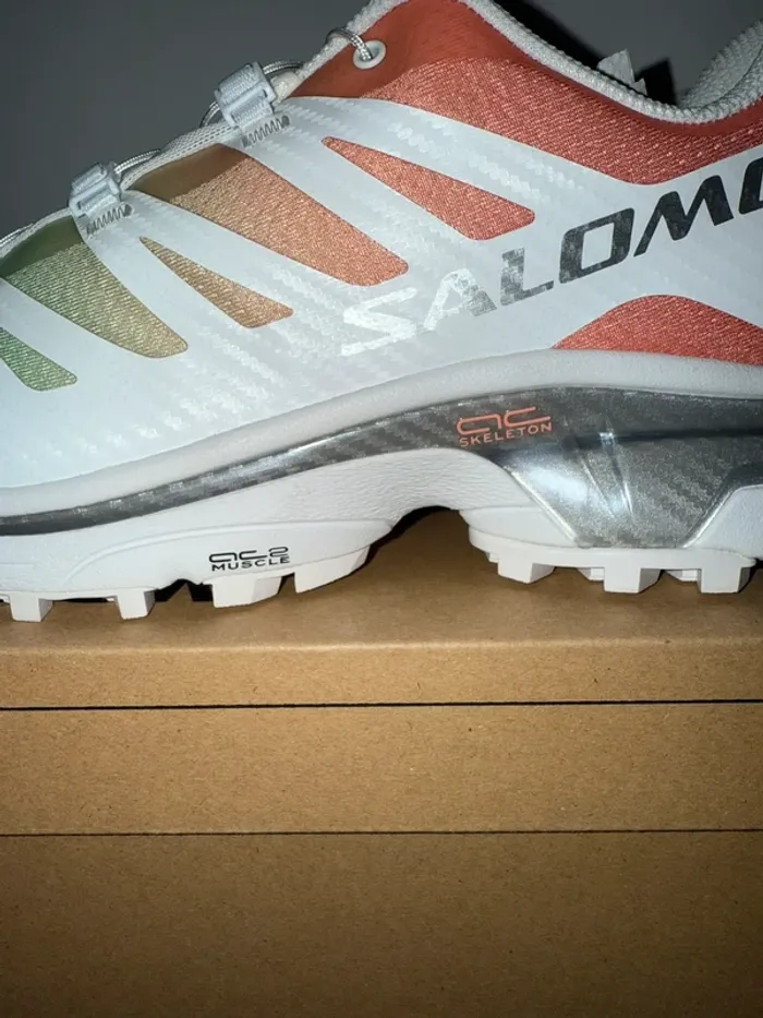 Salomon XT-4 OG Blanche / Verte / Corail - photo numéro 4