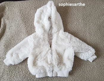 Veste avec capuche fille 3 mois 59 cm