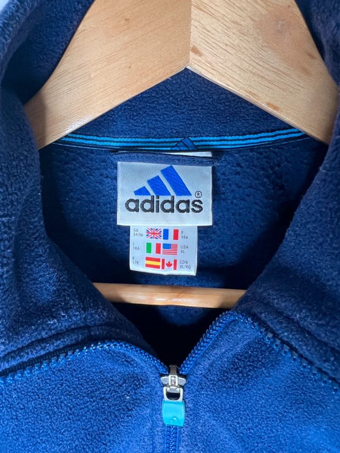 TrackJacket, polaire, Adidas bleu marine rétro Y2K- très bon état - photo numéro 7