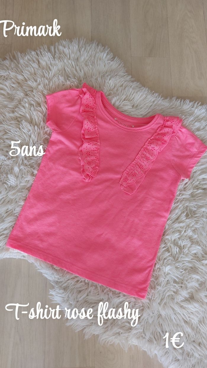 T-shirt rose flashy 5 ans primark - photo numéro 2
