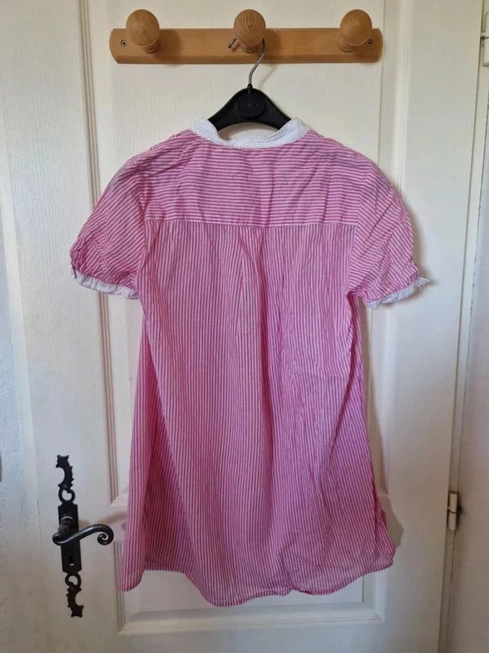 Tunique/Chemise rayée rose et blanche - photo numéro 3