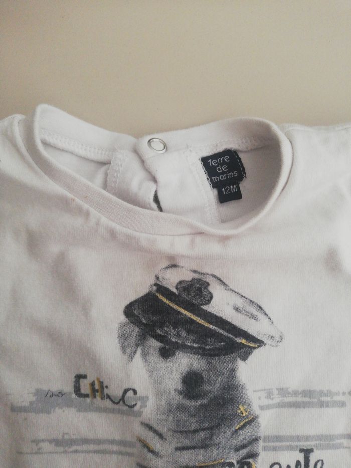 Tee shirt manche longue garçon 12 mois terre de marins - photo numéro 2