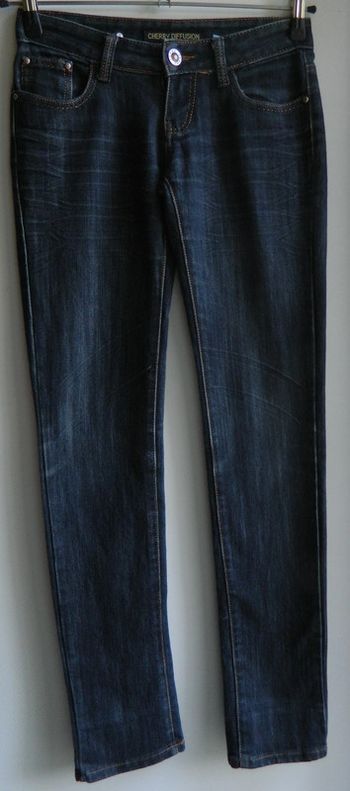 Jeans coupe slim" Cherry Diffusion" T 36