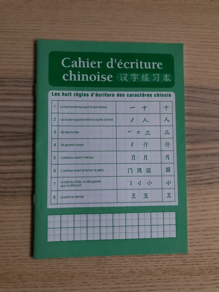 Cahier d’écriture chinoise
