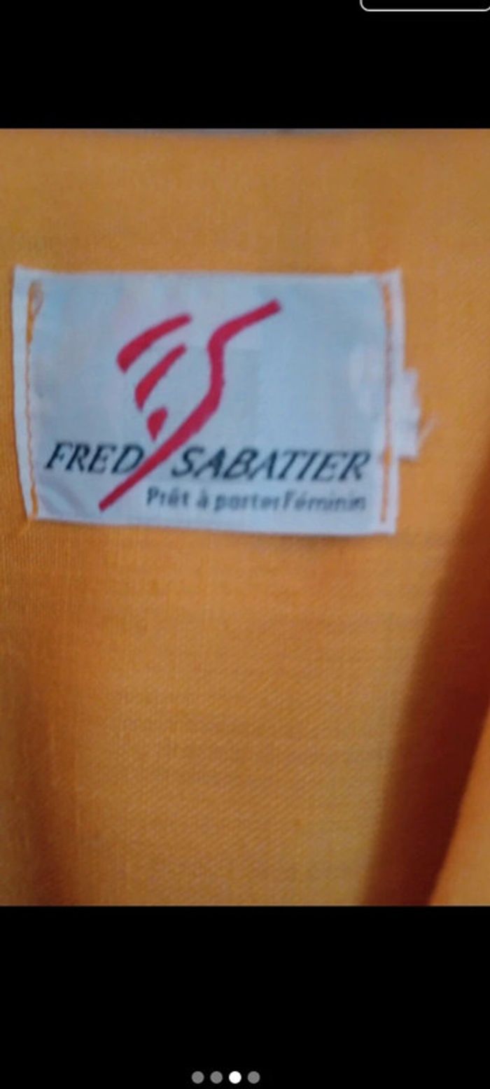 Chemisier/veste/blazer taille 42 couleur canari fred sabatier - photo numéro 3