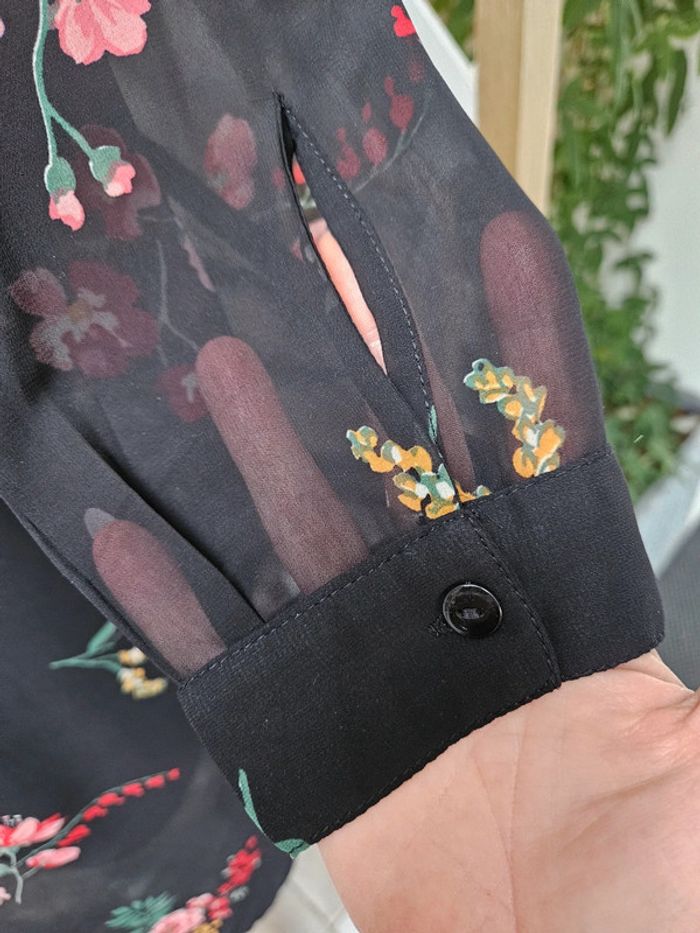 MS Mode chemisier voile transparent à fleurs taille 42 - photo numéro 3