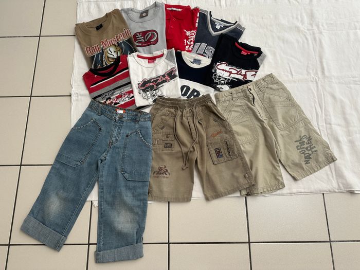 Lot Vêtement Garçon 8 Ans : 11 Pièces, 8 Tee shirt + 3 short / bermuda - photo numéro 5