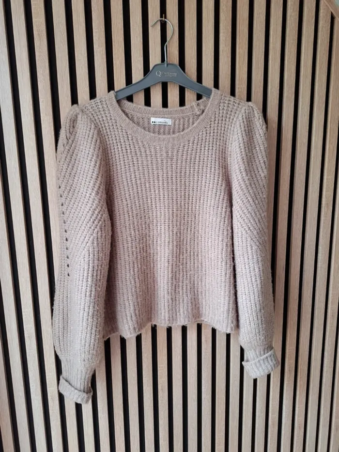 Pull beige moelleux Camaïeu T L - photo numéro 2