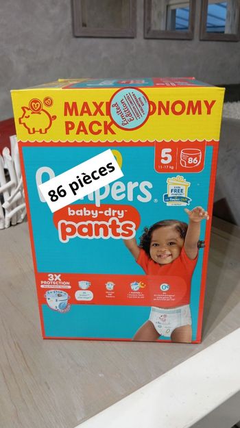 Pack maxi Pampers taille 5