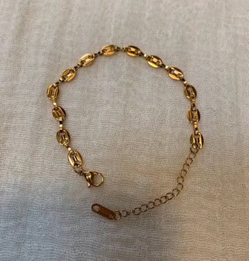 Bracelet grain de café en acier inoxydable - réglable