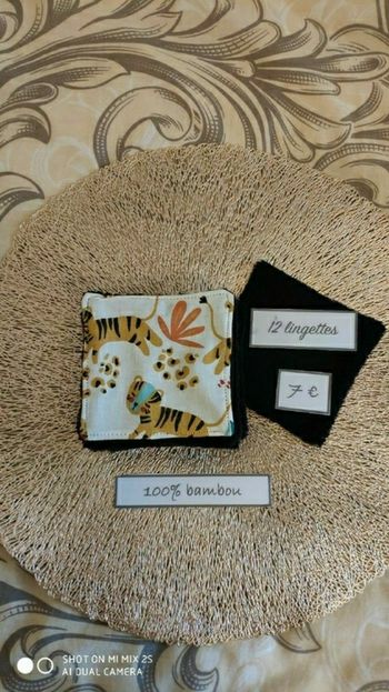 12 lingettes lavables neuf