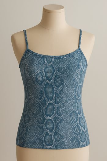 Top à bretelles motif serpent